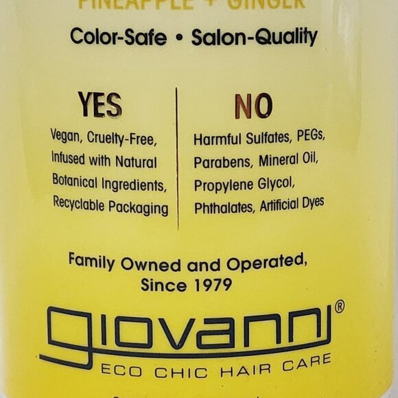 Giovanni 2Chic Ultra Revive SHAMPOO Pineapple Ginger Dry Hair 24 oz/710mL New - Picture 6 of 11